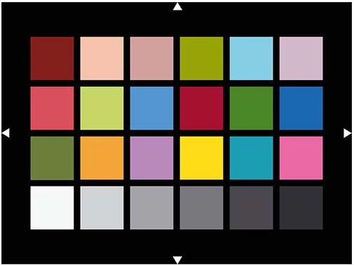 24-patch color rendition test chart